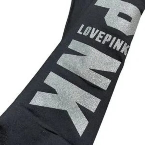 NWT VS PINK Active Ultimate Varsity High Waist Full Length Winter Leggings Black - Picture 4 of 9